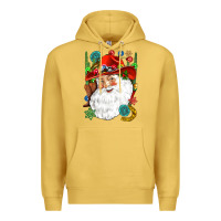 Antique Gold Cowboy Santa Premium Hoodie - NancyCooperArtShop