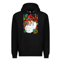 Black Cowboy Santa Premium Hoodie - NancyCooperArtShop