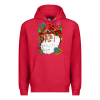 Cardinal Cowboy Santa Premium Hoodie - NancyCooperArtShop