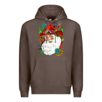Coffee Cowboy Santa Premium Hoodie - NancyCooperArtShop