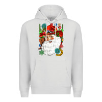 Dove Grey Cowboy Santa Premium Hoodie - NancyCooperArtShop