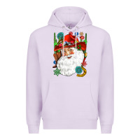 Lilac Cowboy Santa Premium Hoodie - NancyCooperArtShop