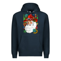 Navy Cowboy Santa Premium Hoodie - NancyCooperArtShop