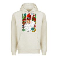 Oatmeal Heather Cowboy Santa Premium Hoodie - NancyCooperArtShop