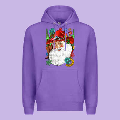 Cowboy Santa Premium Hoodie Designed By Nancycooperartshop