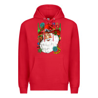 Red Cowboy Santa Premium Hoodie - NancyCooperArtShop