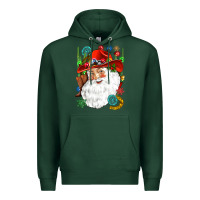 Sports Green Cowboy Santa Premium Hoodie - NancyCooperArtShop