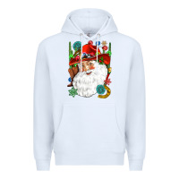 White Cowboy Santa Premium Hoodie - NancyCooperArtShop