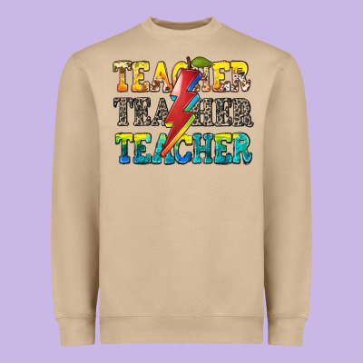 Teacher Teacher Heavyweight Sweatshirt Designed By Zillion Design Studio