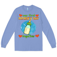 Colony Blue our first father's day together and baby bottle Long Sleeve Tee - HRA Design Shop