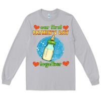 Moon Dust our first father's day together and baby bottle Long Sleeve Tee - HRA Design Shop