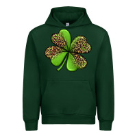 Forest Green leopard shamrock Urban Hoodie - Jasminsmagicworld