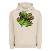 Pigment French Oak leopard shamrock Urban Hoodie - Jasminsmagicworld