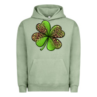 Pigment Oil Green leopard shamrock Urban Hoodie - Jasminsmagicworld