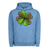 Pigment Pebble Blue leopard shamrock Urban Hoodie - Jasminsmagicworld