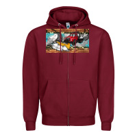 Burgundy snow truck sippy cup Zipper Hoodie - Artiststas