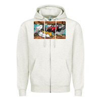 Oatmeal Heather snow truck sippy cup Zipper Hoodie - Artiststas