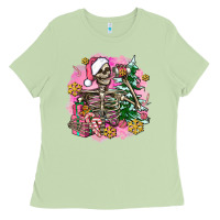 Matcha pink coffee gifts christmas skeleton coffee Ladies Tee - AdoDesignShop