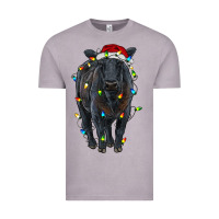 Vintage Zinc christmas black angus cattle with lights Vintage Tee - RanaPortraitStore