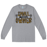 Heather Grey small business owner Long Sleeve Tee - CowhideDigitalArt