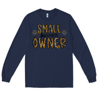Navy small business owner Long Sleeve Tee - CowhideDigitalArt