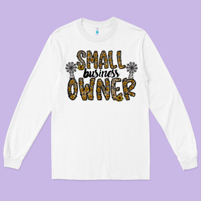 Small Business Owner Long Sleeve Tee Designed By Cowhidedigitalart