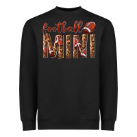 Black football mini with leopard Heavyweight Sweatshirt - texasbilliewilder