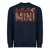 Navy football mini with leopard Heavyweight Sweatshirt - texasbilliewilder