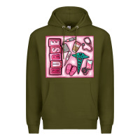 Army Green nurse Premium Hoodie - MaliasSmallBusiness