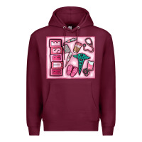 Burgundy nurse Premium Hoodie - MaliasSmallBusiness