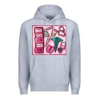 Heather Grey nurse Premium Hoodie - MaliasSmallBusiness