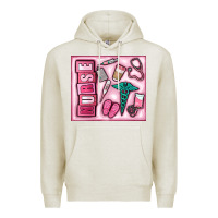 Oatmeal Heather nurse Premium Hoodie - MaliasSmallBusiness