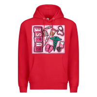 Red nurse Premium Hoodie - MaliasSmallBusiness