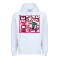 White nurse Premium Hoodie - MaliasSmallBusiness