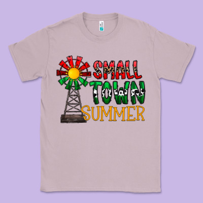 Small Town Summer Classic Tee Designed By Cowhidedigitalart