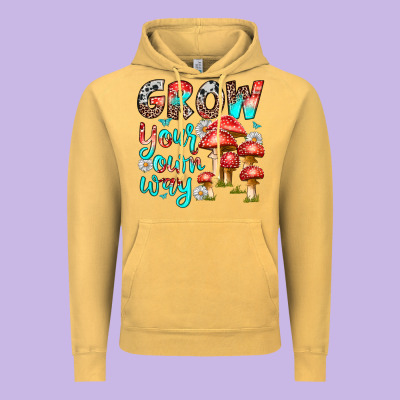 Grow Your Own Way Vintage Hoodie Designed By Texasbilliewilder