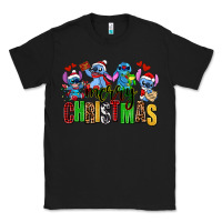 Black merry christmas stitch Classic Tee - AdoDesignShop