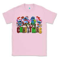 Bubblegum Pink merry christmas stitch Classic Tee - AdoDesignShop