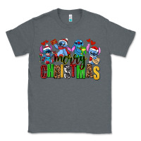 Charcoal Heather merry christmas stitch Classic Tee - AdoDesignShop