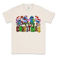 Natural merry christmas stitch Classic Tee - AdoDesignShop