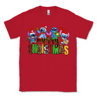 Red merry christmas stitch Classic Tee - AdoDesignShop