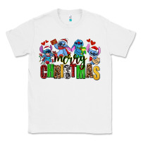 White merry christmas stitch Classic Tee - AdoDesignShop