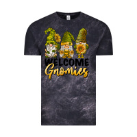 Cloud Black welcome gnomies sunflowers Vintage Tee - BarkalooDesign