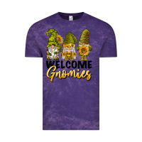 Cloud Purple welcome gnomies sunflowers Vintage Tee - BarkalooDesign