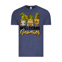 Vintage Denim welcome gnomies sunflowers Vintage Tee - BarkalooDesign