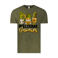 Vintage Olive welcome gnomies sunflowers Vintage Tee - BarkalooDesign