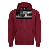 Burgundy thin blue line police car sippy cup Zipper Hoodie - Artiststas