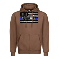 Chestnut thin blue line police car sippy cup Zipper Hoodie - Artiststas