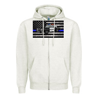 Oatmeal Heather thin blue line police car sippy cup Zipper Hoodie - Artiststas