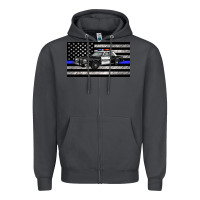 Smoke thin blue line police car sippy cup Zipper Hoodie - Artiststas